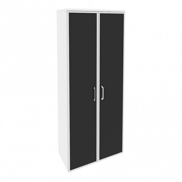 Шкаф высокий широкий - O.ST-1.10R white/black/mate