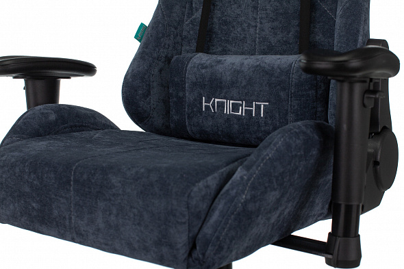 Кресло Бюрократ Zombie VIKING KNIGHT Fabric синий Light-27 с подголов. крестовина металл
