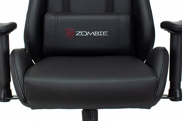 Кресло игровое Бюрократ Zombie Formula черный/красный эко.кожа крестов. Пластик