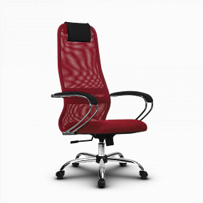Кресло офисное Метта - SU-BK-8 Ch красный