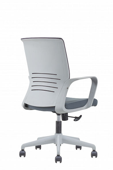 Кресло офисное Betta  (серый пластик / серая сетка / серая ткань)